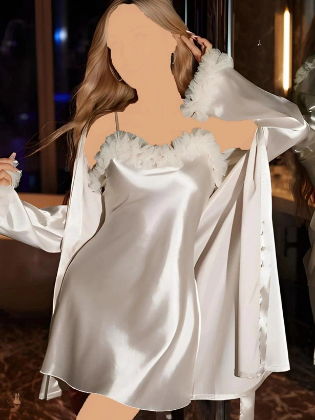 لباس خواب زنانه توری دو تیکه مایسا