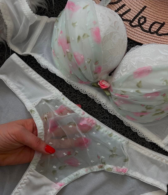 ست شورت وسوتین طرح شکوفه