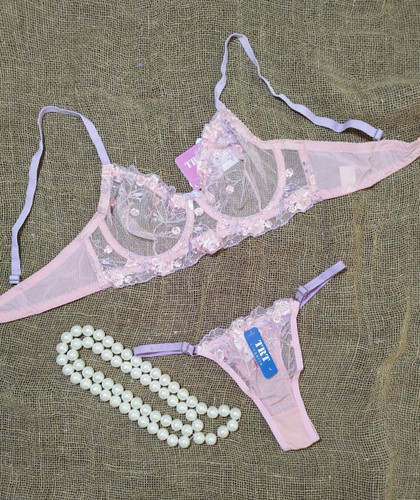 ست لباس زیرصورتی