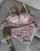 ست شورت وسوتین قلبی سفید