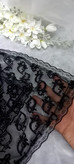 مینی اسکارف توری دور دانتل نقره کوب مخمل