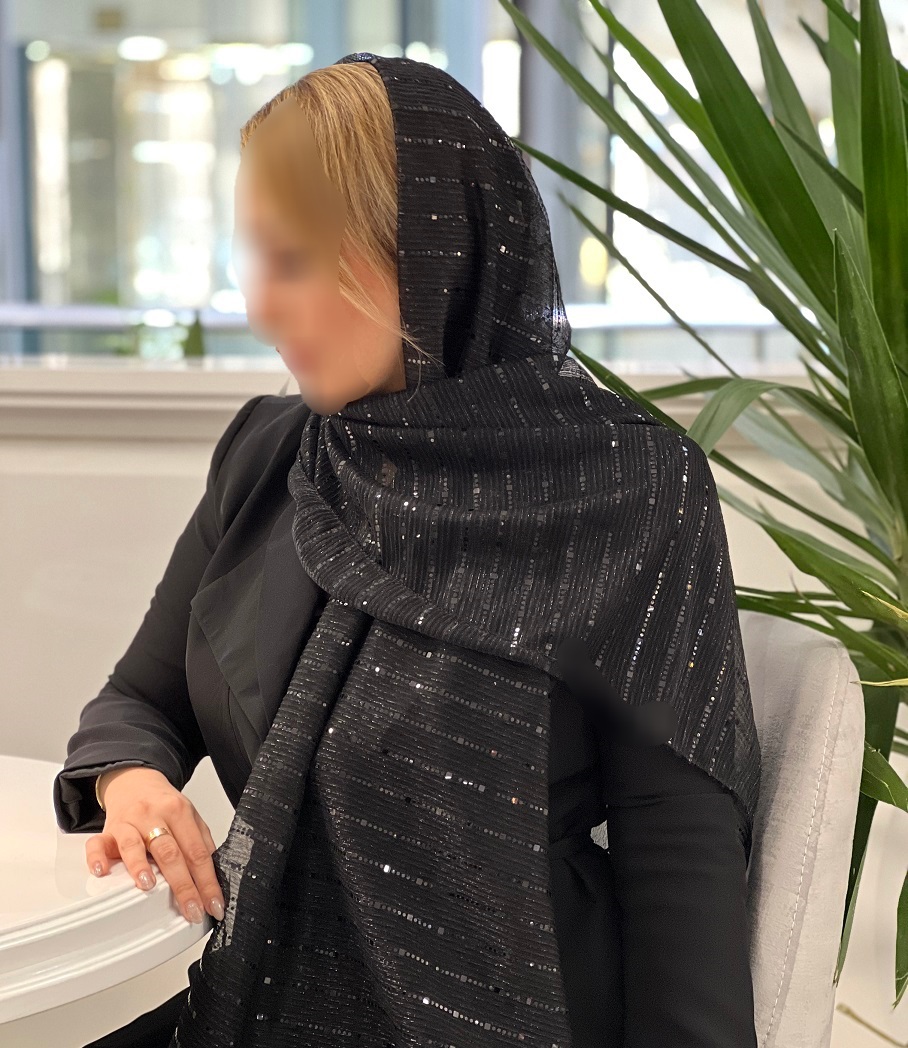 شال حریر آینه ای مجلسی