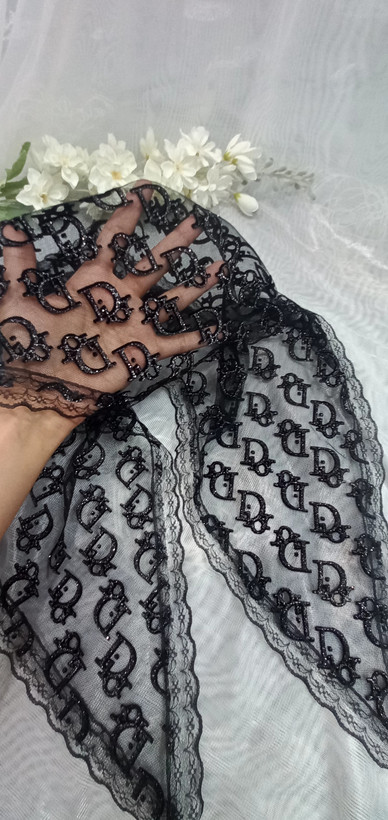 مینی اسکارف سه گوش توری